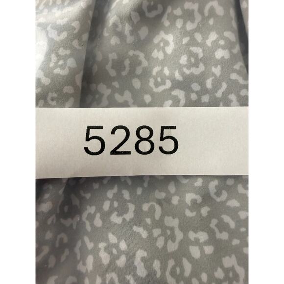 Lululemon Sz 6 Abstract Floral Print Casual Leggings Gray Pants Pull On Stretch - Picture 9 of 9